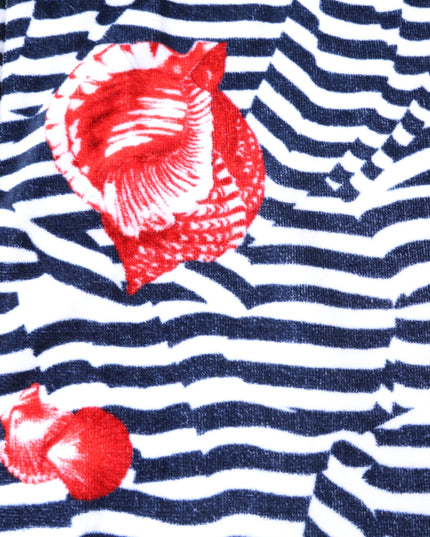 Dolce & Gabbana Multicolor Stripes Seashells Beach Towel