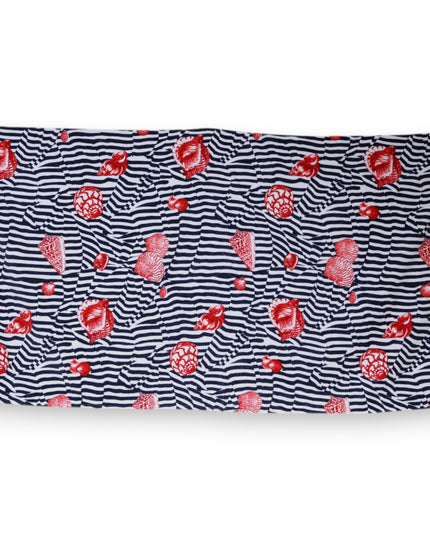 Dolce & Gabbana Multicolor Stripes Seashells Beach Towel