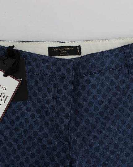 Dolce & Gabbana Polka Dotted Stretch Capri Jeans