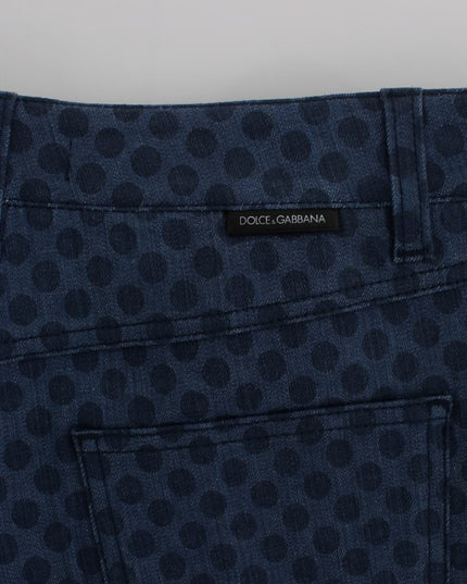 Dolce & Gabbana Polka Dotted Stretch Capri Jeans