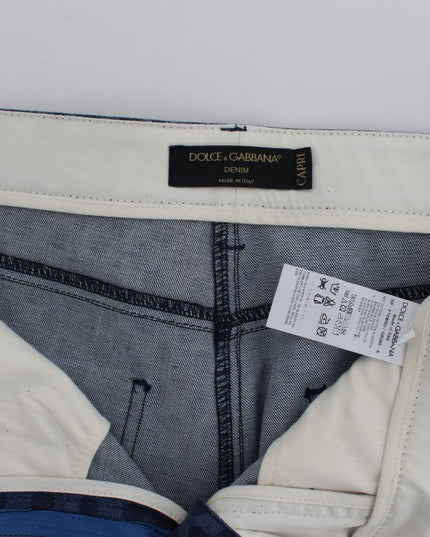 Dolce & Gabbana Polka Dotted Stretch Capri Jeans