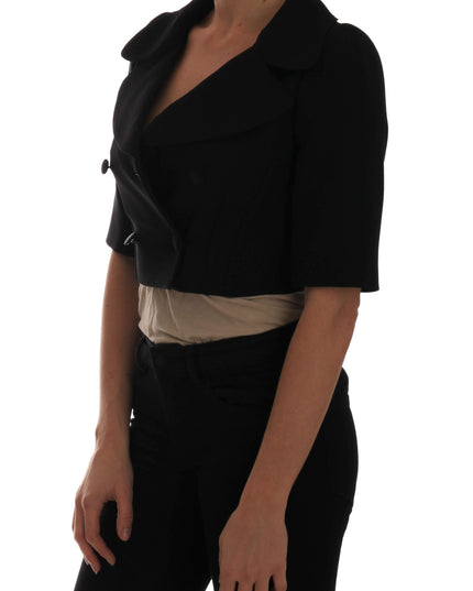 Dolce & Gabbana Black Short Croped Jacket Blazer