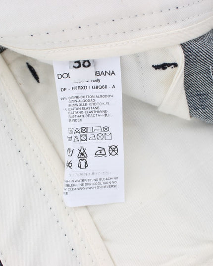 Dolce & Gabbana Polka Dotted Slim Capris Jeans