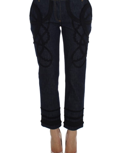 Dolce & Gabbana Blue Denim Cotton CAPRI Torero Jeans