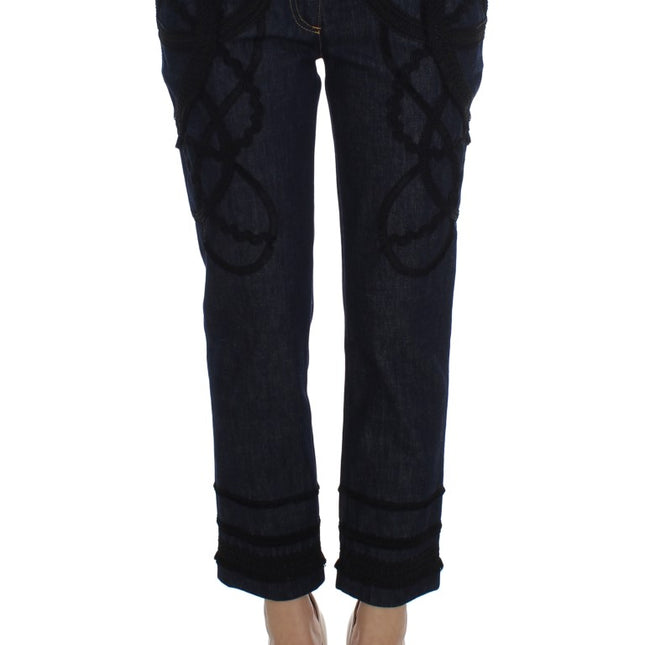 Dolce & Gabbana Blue Denim Cotton CAPRI Torero Jeans