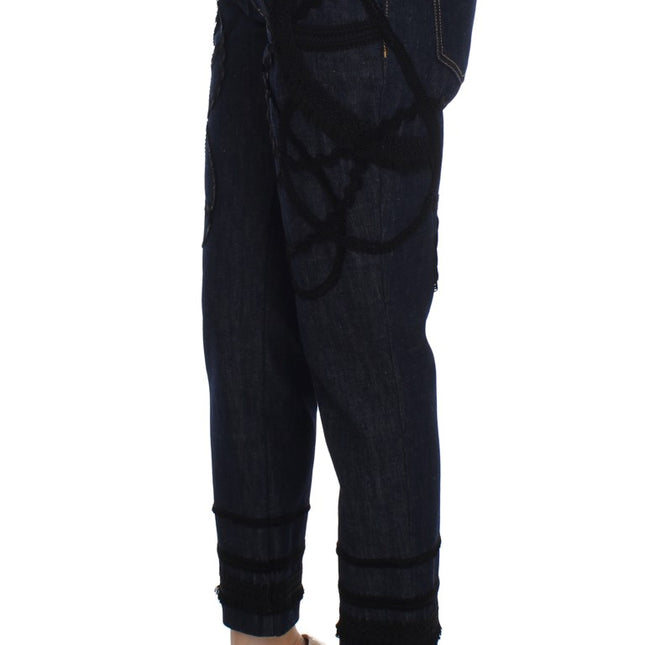 Dolce & Gabbana Blue Denim Cotton CAPRI Torero Jeans