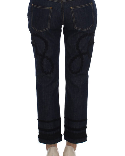 Dolce & Gabbana Blue Denim Cotton CAPRI Torero Jeans