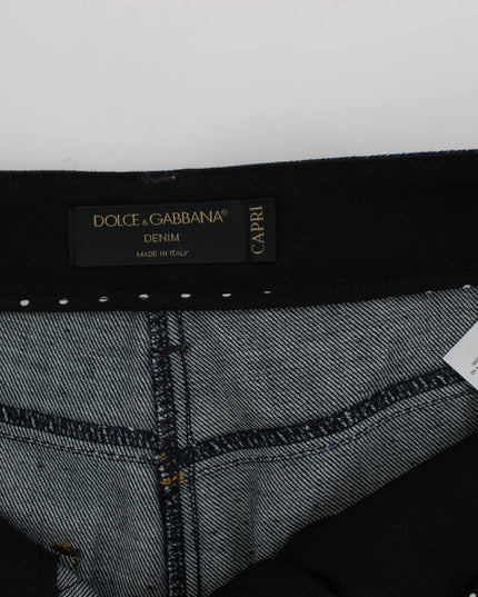 Dolce & Gabbana Blue Denim Cotton CAPRI Torero Jeans