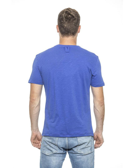 Billionaire Italian Couture Light Blue Cotton T-Shirt