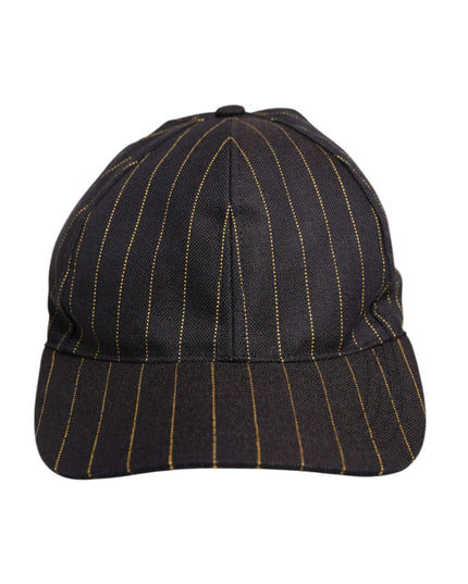 Dolce & Gabbana Brown Stripes Cotton 6 Panels Baseball Cap