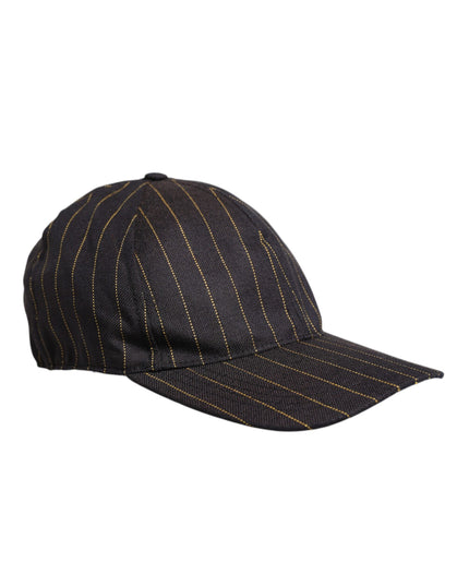 Dolce & Gabbana Brown Stripes Cotton 6 Panels Baseball Cap
