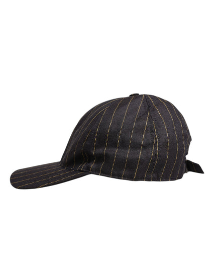 Dolce & Gabbana Brown Stripes Cotton 6 Panels Baseball Cap