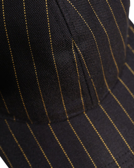 Dolce & Gabbana Brown Stripes Cotton 6 Panels Baseball Cap