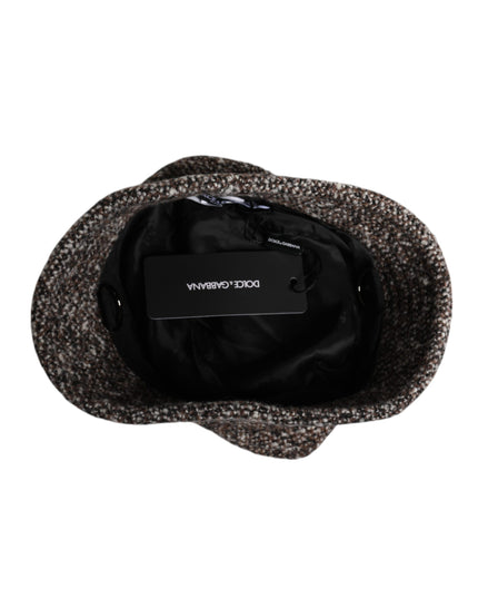 Dolce & Gabbana Brown Alpaca Wool Woven Bucket Hat