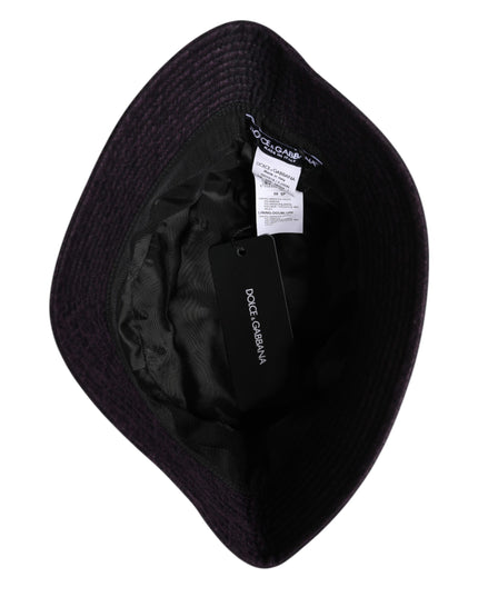Dolce & Gabbana Black Wide Brim Nylon Bucket Hat