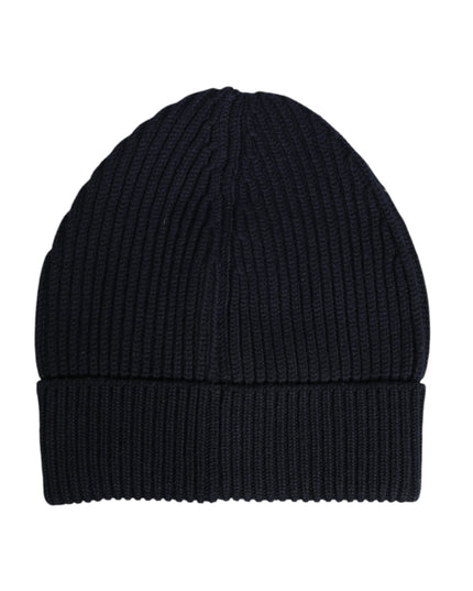 Dolce & Gabbana Black Cashmere Knitted Winter Beanie Hat
