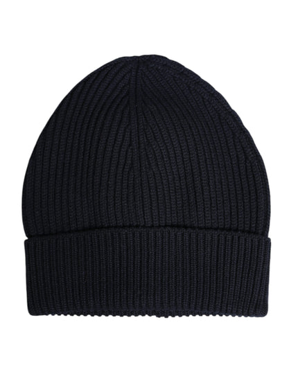 Dolce & Gabbana Black Cashmere Knitted Winter Beanie Hat