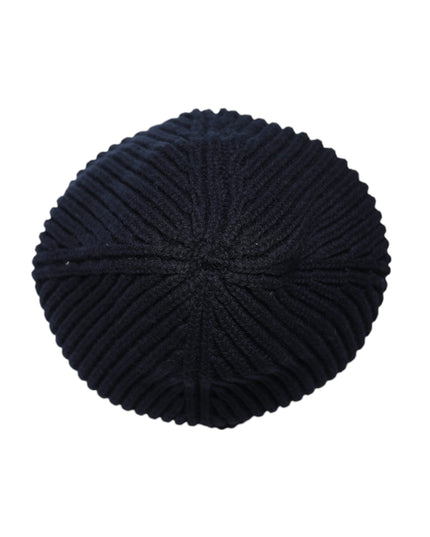 Dolce & Gabbana Black Cashmere Knitted Winter Beanie Hat