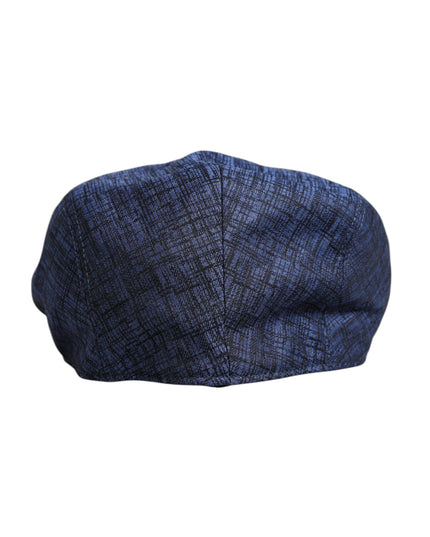 Dolce & Gabbana Blue Cotton Stretch Newsboy Hat