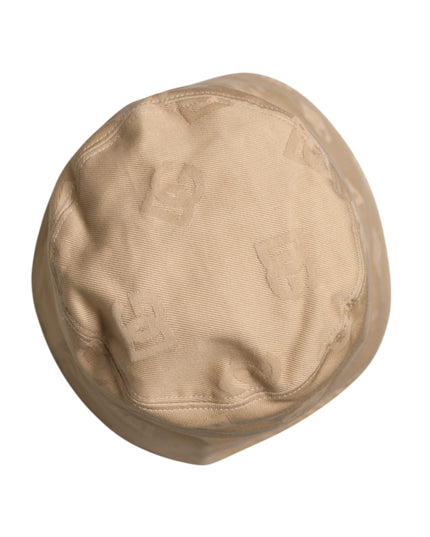 Dolce & Gabbana Beige Logo Monogram Cotton Bucket Cap