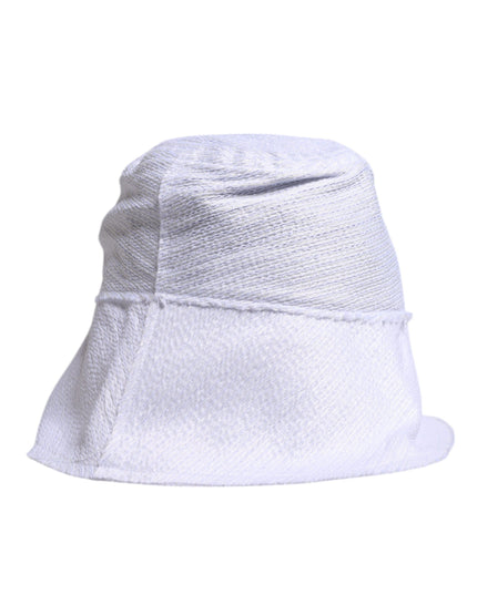 Dolce & Gabbana White Polyester Wide Brim Bucket Hat