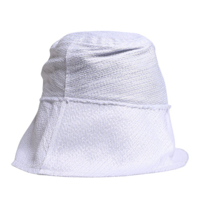 Dolce & Gabbana White Polyester Wide Brim Bucket Hat
