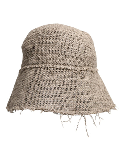 Dolce & Gabbana Beige Linen Wide Brim Bucket Hat