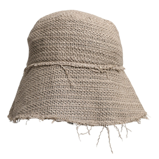 Dolce & Gabbana Beige Linen Wide Brim Bucket Hat