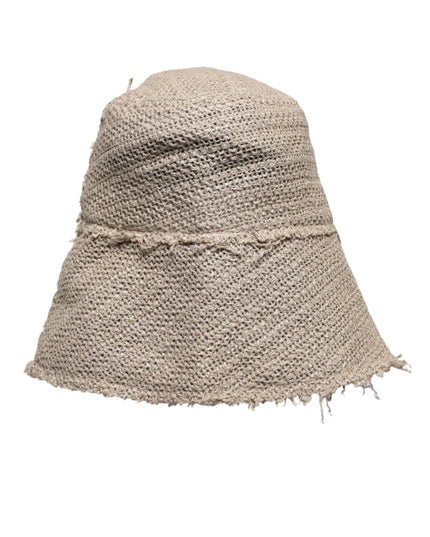 Dolce & Gabbana Beige Linen Wide Brim Bucket Hat