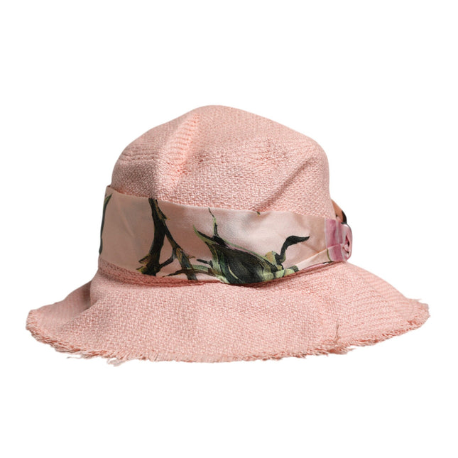 Dolce & Gabbana Pink Cotton Wide Brim Bucket Hat