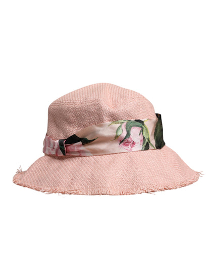 Dolce & Gabbana Pink Cotton Wide Brim Bucket Hat