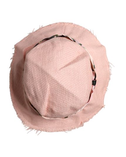 Dolce & Gabbana Pink Cotton Wide Brim Bucket Hat