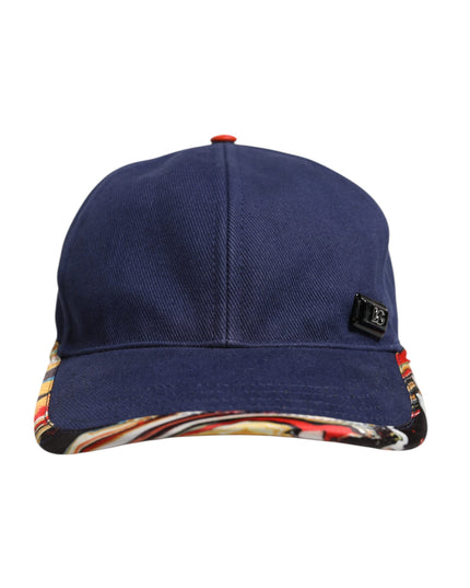 Dolce & Gabbana Blue Cotton 6 Panels Baseball Cap