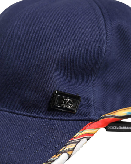 Dolce & Gabbana Blue Cotton 6 Panels Baseball Cap