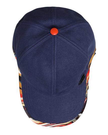 Dolce & Gabbana Blue Cotton 6 Panels Baseball Cap