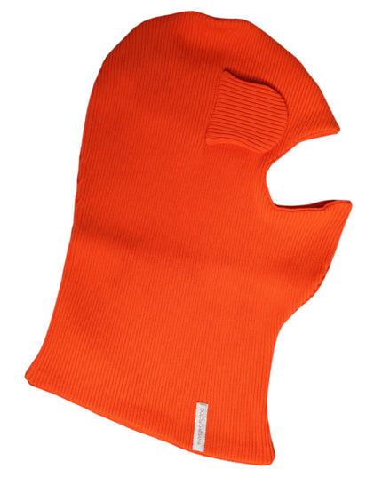 Dolce & Gabbana Orange Cotton Whole Head Wrap Balaclava Hat