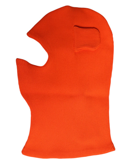 Dolce & Gabbana Orange Cotton Whole Head Wrap Balaclava Hat