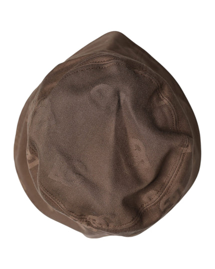 Dolce & Gabbana Brown Logo Monogram Cotton Bucket Cap