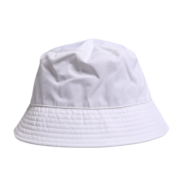 Dolce & Gabbana White Cotton Wide Brim Bucket Hat