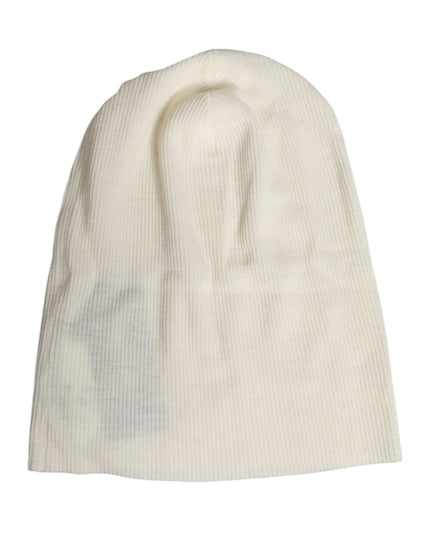 Dolce & Gabbana Beige Wool Blend Knitted Beanie Cap