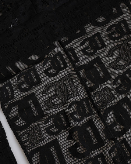 Dolce & Gabbana Black Logo Mesh Whole Head Wrap Hat