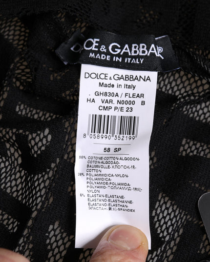 Dolce & Gabbana Black Logo Mesh Whole Head Wrap Hat