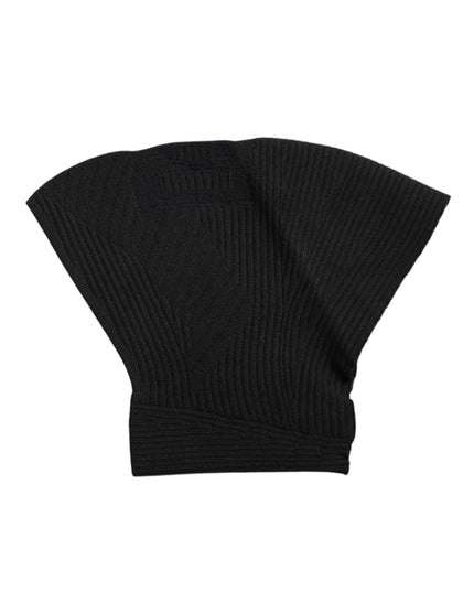 Dolce & Gabbana Black Nylon Knitted Ski Mask Balaclava