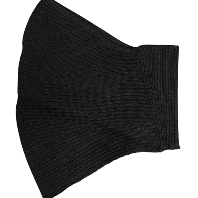 Dolce & Gabbana Black Nylon Knitted Ski Mask Balaclava