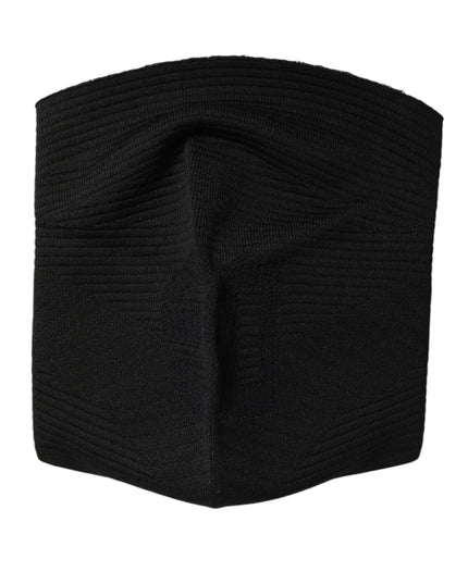Dolce & Gabbana Black Nylon Knitted Ski Mask Balaclava