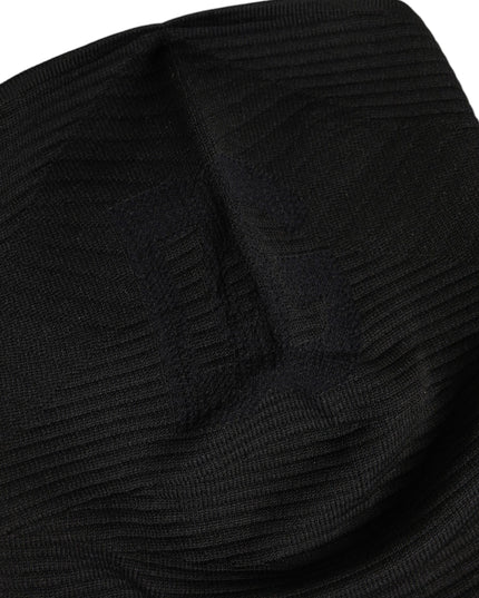 Dolce & Gabbana Black Nylon Knitted Ski Mask Balaclava