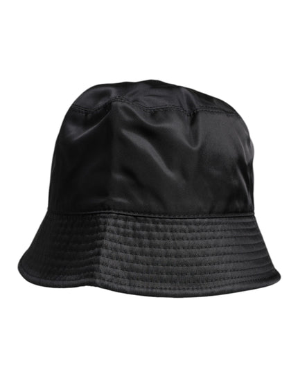 Dolce & Gabbana Black Cotton Wide Brim Bucket Hat