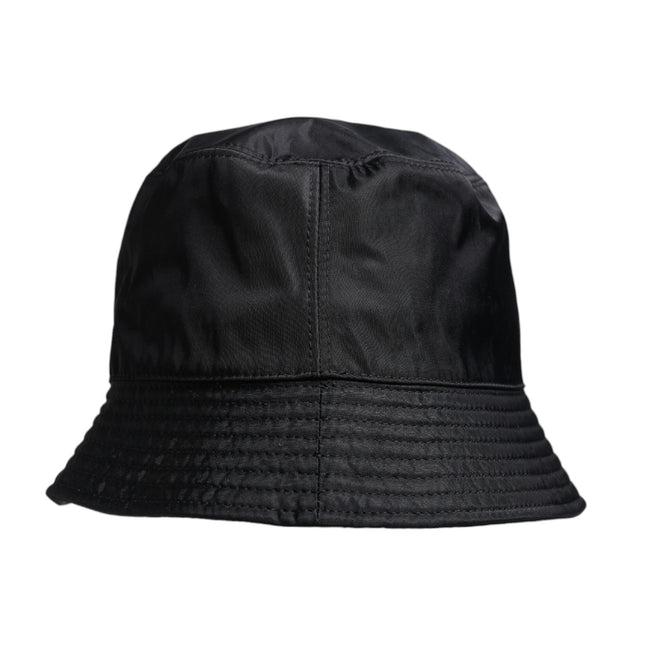 Dolce & Gabbana Black Cotton Wide Brim Bucket Hat
