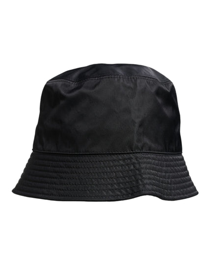 Dolce & Gabbana Black Cotton Wide Brim Bucket Hat