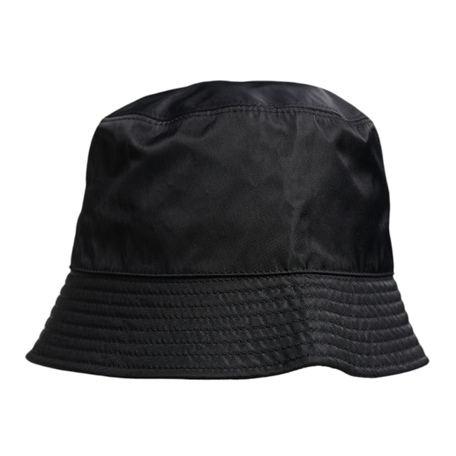 Dolce & Gabbana Black Cotton Wide Brim Bucket Hat